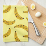 Paño De Cocina Moda audaz Banana Patten Yellow<br><div class="desc">Un extraño patrón de plátano en negrita en toalla de cocina amarilla.</div>