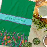 Paño De Cocina Moda Colorful Wildflower Personalizado Cita Elegan<br><div class="desc">Moda Patrón floral personalizado Toalla de cocina moderna. Estas coloridas toallas de cocina son perfectas para darle un toque de color a su cocina. Págalo con una botella de vino y hace un gran regalo personalizado para amigos, familia, compañeros de trabajo, vecinos, etc. El área del personalizado puede cambiarse por...</div>