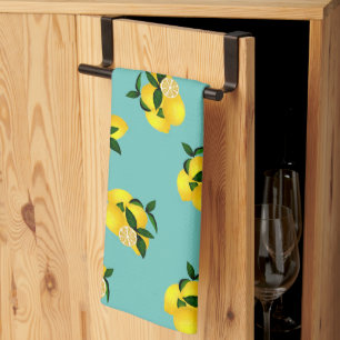 Paño De Cocina Moda de limón Aqua