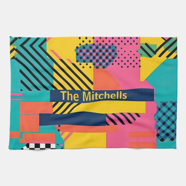 Paño De Cocina Moda de los años 80 (Horizontal)