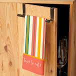 Paño De Cocina Moda divertida Floral Estilo de banda Personalizad<br><div class="desc">Moda Stripe Stylish Kitchen toalla con presupuesto personalizado o añada un nombre. Estas toallas de cocina únicas son un regalo perfecto para celebrar un cumpleaños, jubilación, aniversario, fiesta de limpieza, regalo de boda, etc... Una forma divertida de celebrar cualquier ocasión. Págalo con una botella de vino y hace un gran...</div>