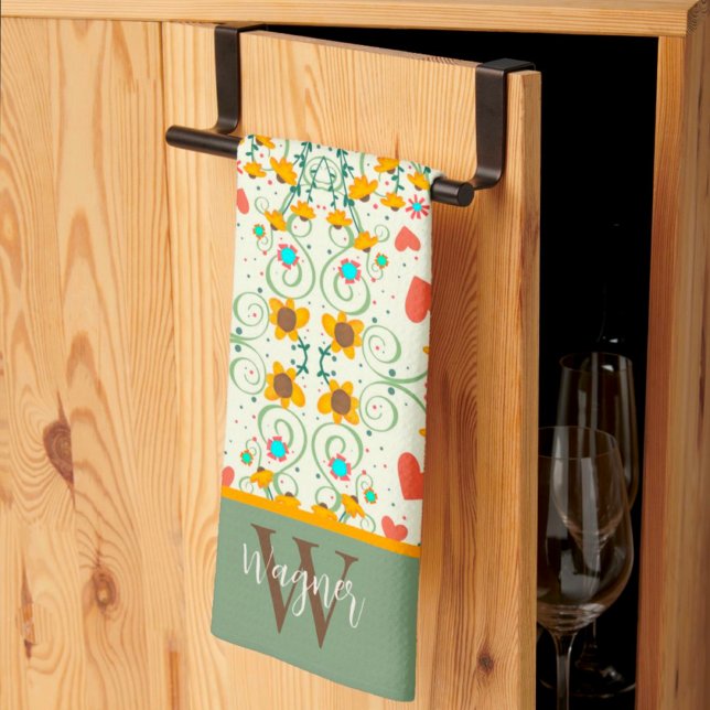 Paño De Cocina Moda divertida Floral estilo margarita Personaliza (Subido por el creador)