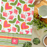 Paño De Cocina Moda divertida rosa Monograma Floral inicial tacha<br><div class="desc">Moda Floral Rosa Personalizada Talla De Cocina Moderna Inicial. Estas coloridas toallas de cocina son perfectas para darle un poco de color a su cocina. Págalo con una botella de vino y hace un gran regalo personalizado para amigos, familia, compañeros de trabajo, vecinos, etc. Para más ideas de regalo, asegúrese...</div>