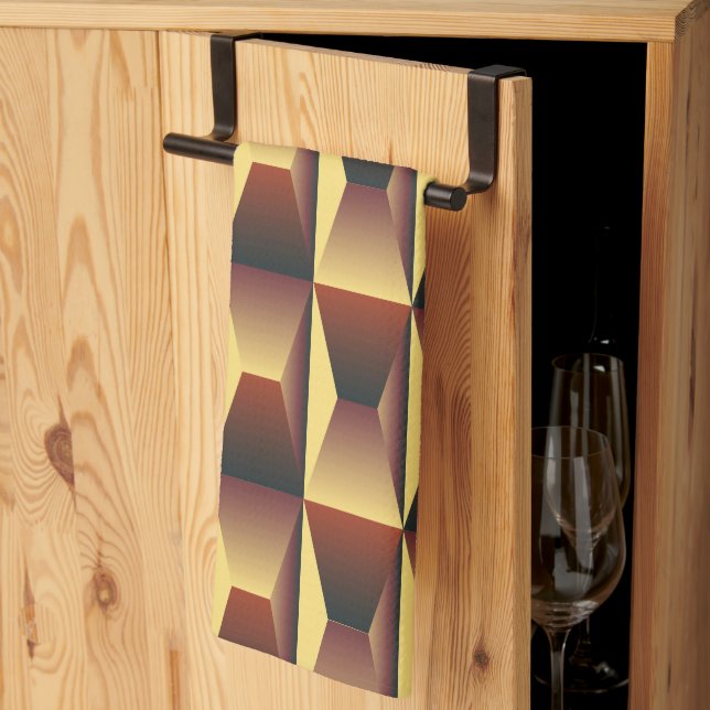 Paño De Cocina Moda elegante del patrón- Geométrica moderna elega (Pliegue de tercios)