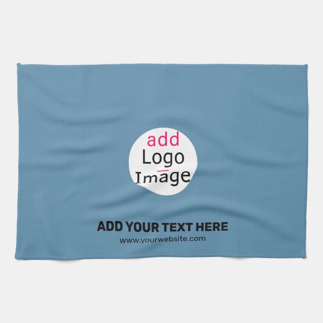 Paño De Cocina Moda empresarial Personalizable promocional azul t (Horizontal)