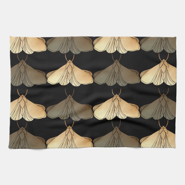 Paño De Cocina Moda en patrón oro (Horizontal)