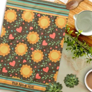 Paño De Cocina Moda Floral Nombre personalizado o Bonito de diver