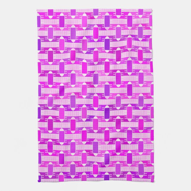 Paño De Cocina Moda industrial Art Déco, violeta, orquídea, lavan (Vertical)