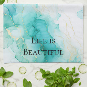 Paño De Cocina Moda Mint White Gold Bridal Shower