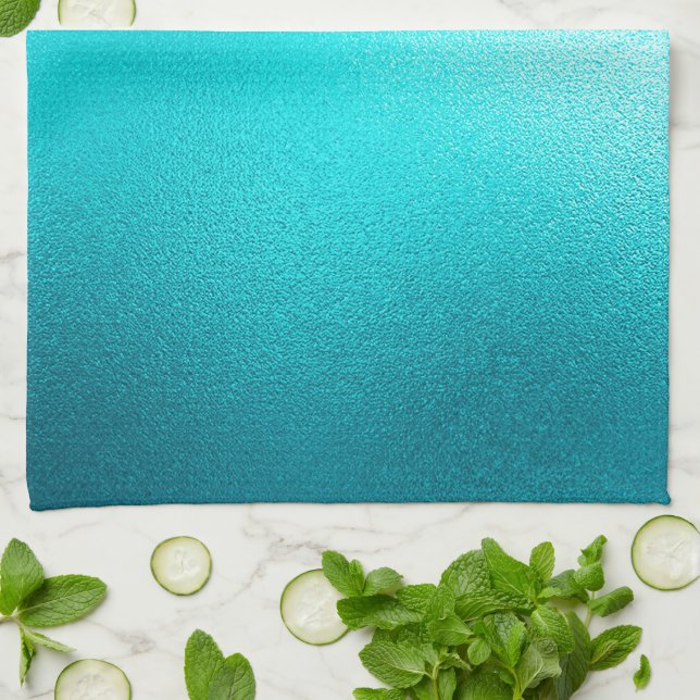 Paño De Cocina Moda turquesa Aqua Blue (Doblado)