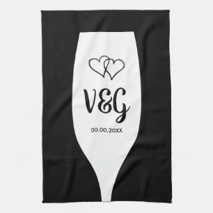 Paño De Cocina Moda vitrocerámica monograma cocina de boda favor
