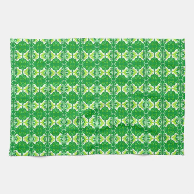 Paño De Cocina Modalidades de fondo de pantalla Art Deco - verde  (Horizontal)