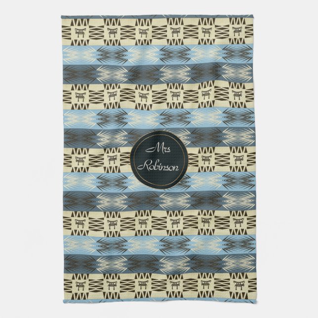 Paño De Cocina modelo africano tribal étnico (Vertical)