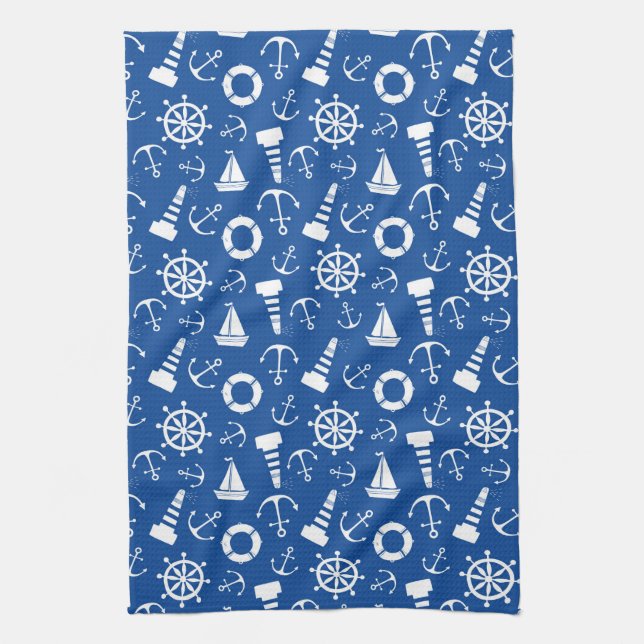 Paño De Cocina Modelo azul del mar (Vertical)