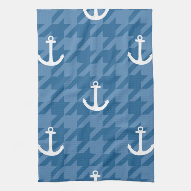 Paño De Cocina Modelo blanco del ancla (Vertical)