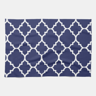 Paño De Cocina Modelo blanco del marroquí de Quatrefoil de los