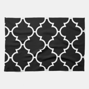 Paño De Cocina Modelo blanco negro de Quatrefoil