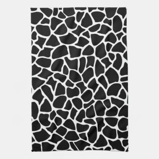 Paño De Cocina Modelo blanco y negro de la jirafa del estampado