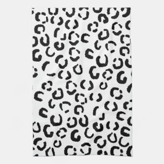 Paño De Cocina Modelo blanco y negro del estampado leopardo