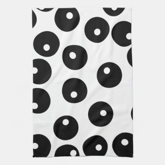 Paño De Cocina Modelo blanco y negro elegante de la diversión.