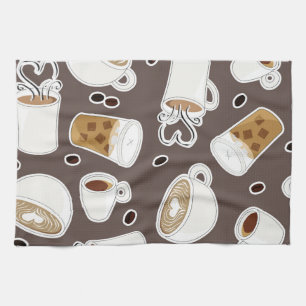 Paño De Cocina Modelo Brown/gris del amante del café