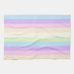 Paño De Cocina Modelo coloreado arco iris en colores pastel de la