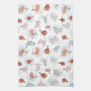 Paño De Cocina modelo con los pájaros del dibujo animado