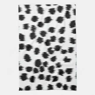 Paño De Cocina Modelo dálmata blanco y negro de la impresión