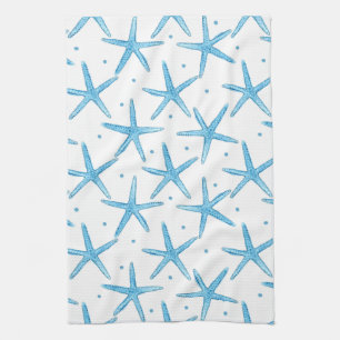 Paño De Cocina Modelo de estrellas azul de mar de la acuarela