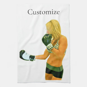 Paño De Cocina Modelo de fitness femenino boxeo Thunder_Cove