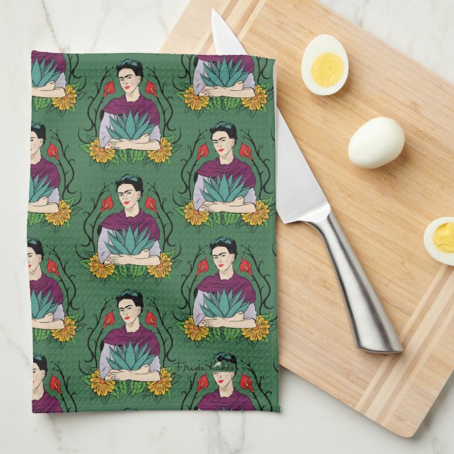 Paño De Cocina Modelo de Frida Kahlo el | MI México Lindo (Doblado Cuarto)