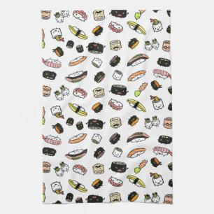 Paño De Cocina Modelo de los caracteres del sushi