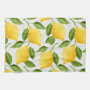 Paño De Cocina Modelo de los limones de la acuarela