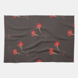 Paño De Cocina Modelo de los pares de la cereza (chocolate