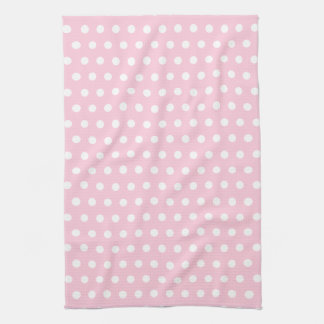 Paño De Cocina Modelo de lunares rosado y blanco