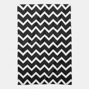 Paño De Cocina Modelo de zigzag blanco y negro
