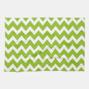 Paño De Cocina Modelo de zigzag VERDE retro