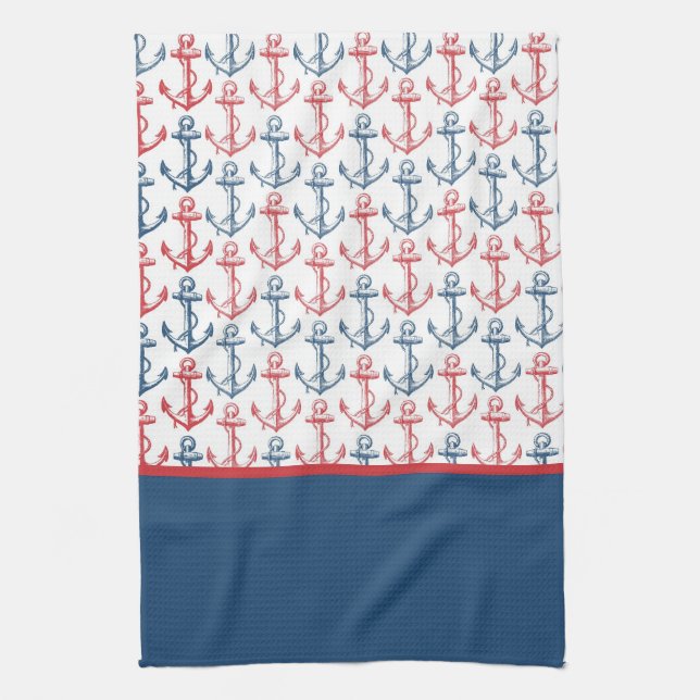 Paño De Cocina Modelo del ancla (Vertical)