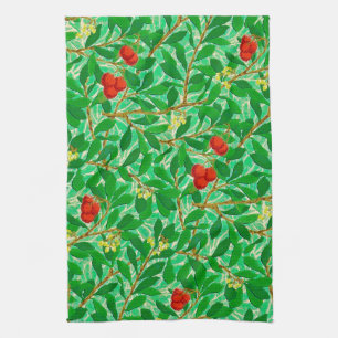 Paño De Cocina Modelo del árbol de William Morris Lychee, verde