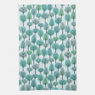 Paño De Cocina Modelo del bosque del invierno