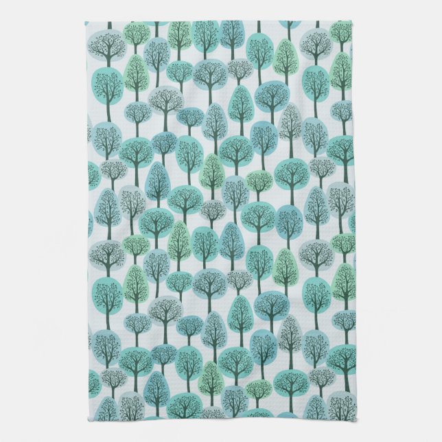 Paño De Cocina Modelo del bosque del invierno (Vertical)