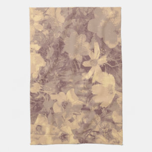 Paño De Cocina Modelo del camuflaje de la flor y de la hoja en