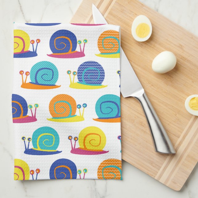 Paño De Cocina Modelo del fiesta del caracol (Doblado Cuarto)