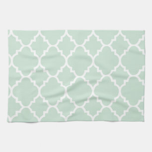 Paño De Cocina Modelo del marroquí de Quatrefoil de la verde