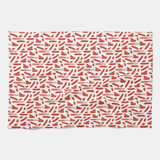 Paño De Cocina Modelo del perro de salchicha (Horizontal)