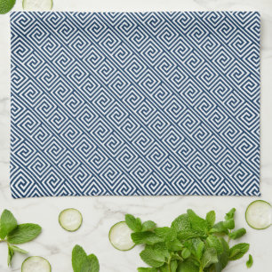 Paño De Cocina Modelo dominante griego azul marino