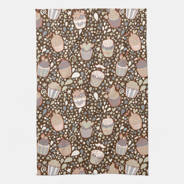 Paño De Cocina Modelo dulce hecho de magdalenas sabrosas (Vertical)