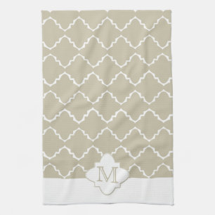 Paño De Cocina Modelo elegante de Quatrefoil - blanco de Latte