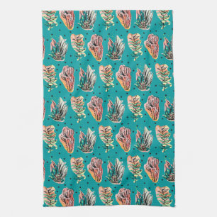 Paño De Cocina Modelo gráfico abstracto del Succulent del cactus