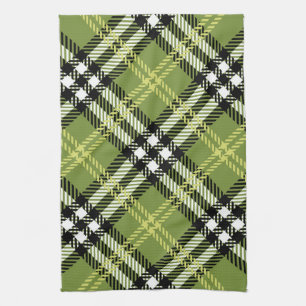 Paño De Cocina Modelo irlandés verde de la tela escocesa